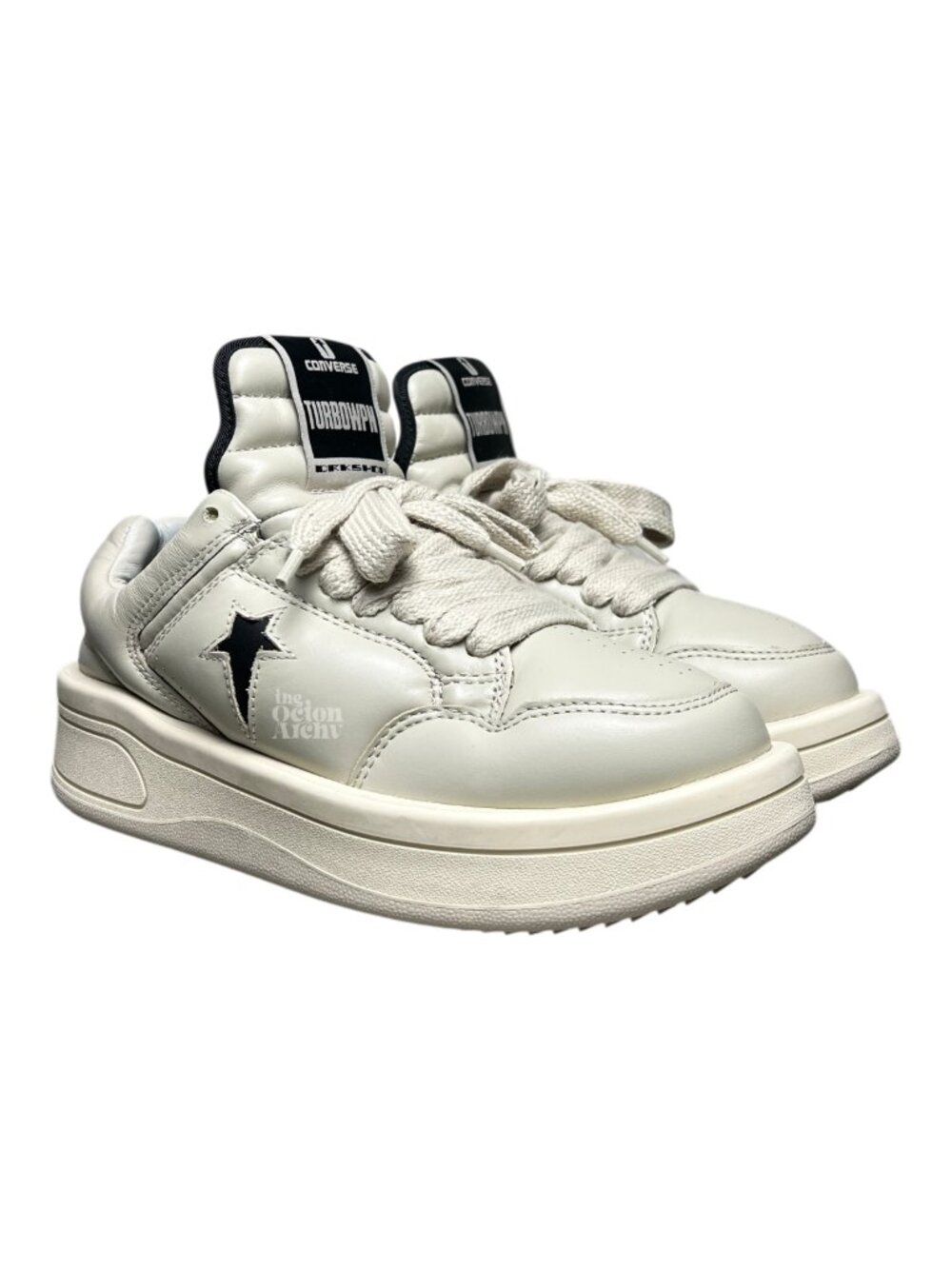 Size 7.5 Rick Owens x Converse DRKSHDW TURBOWPN Low 'Pelican' A12062C Pre-Owned